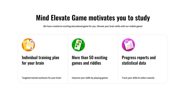 A screen from the Mind Elevate website.